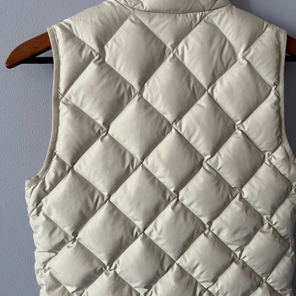 J. Crew Off-White Puffer Vest with Gold-Tone Zipper - Picture 7 of 7